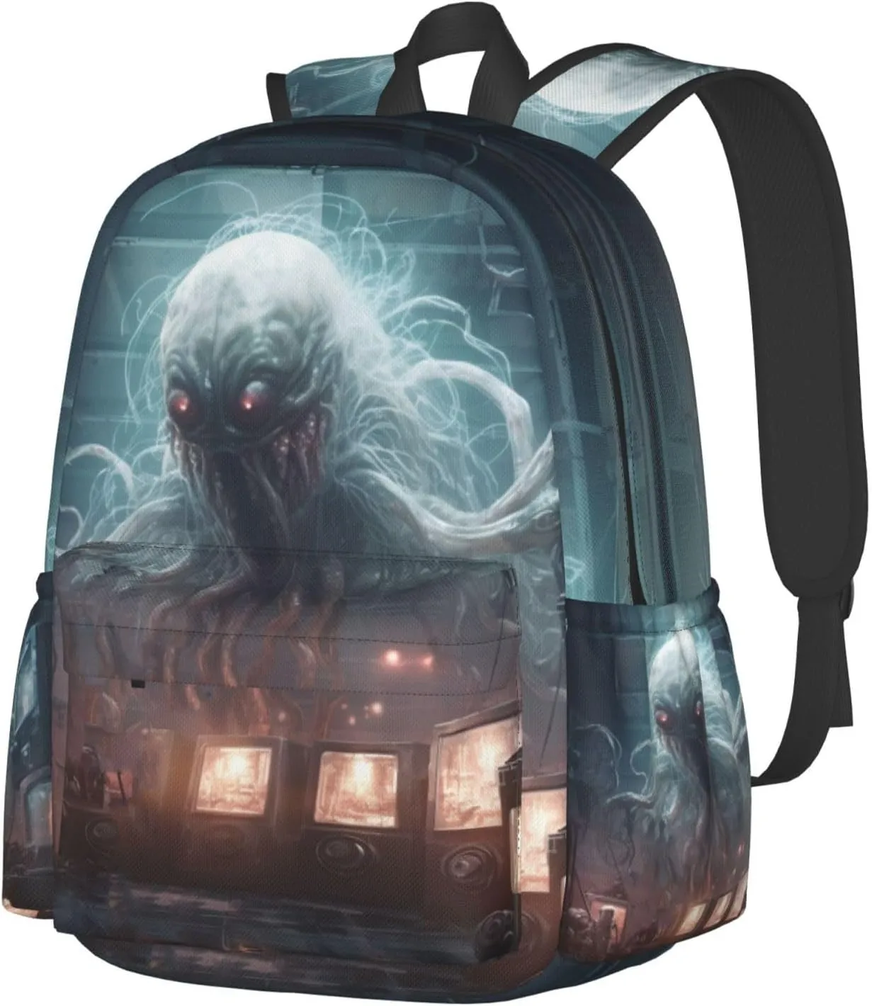 Fantasy Unisex Backpack Daypack With Adjustable Padded Straps Big Capacity Travel Laptop Backpacks, Black3