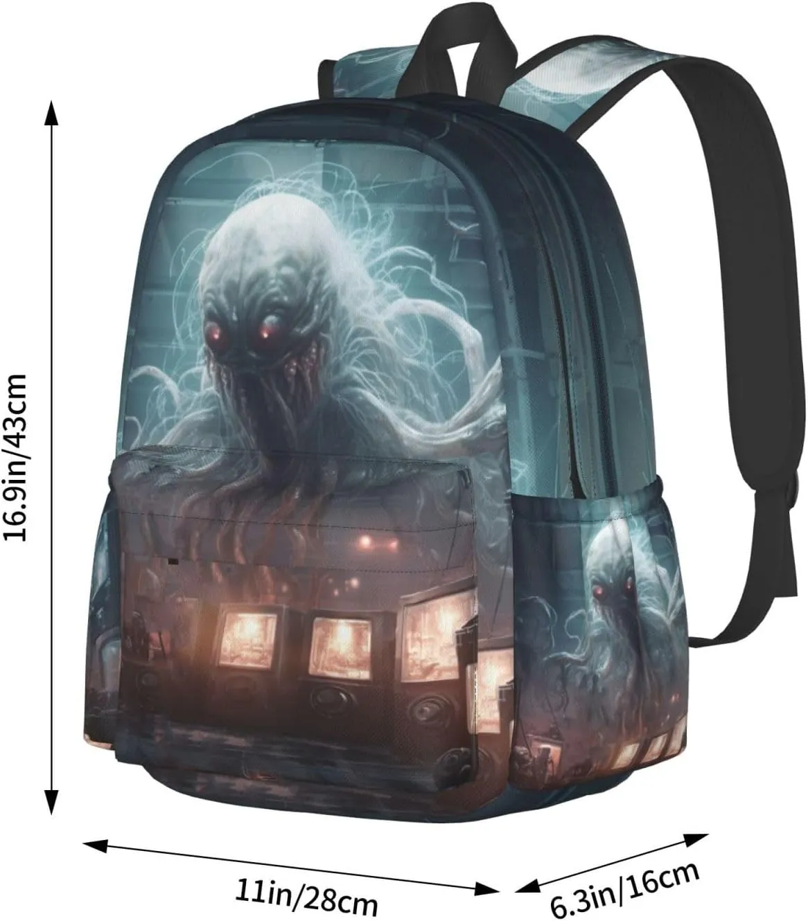 Fantasy Unisex Backpack Daypack With Adjustable Padded Straps Big Capacity Travel Laptop Backpacks, Black3