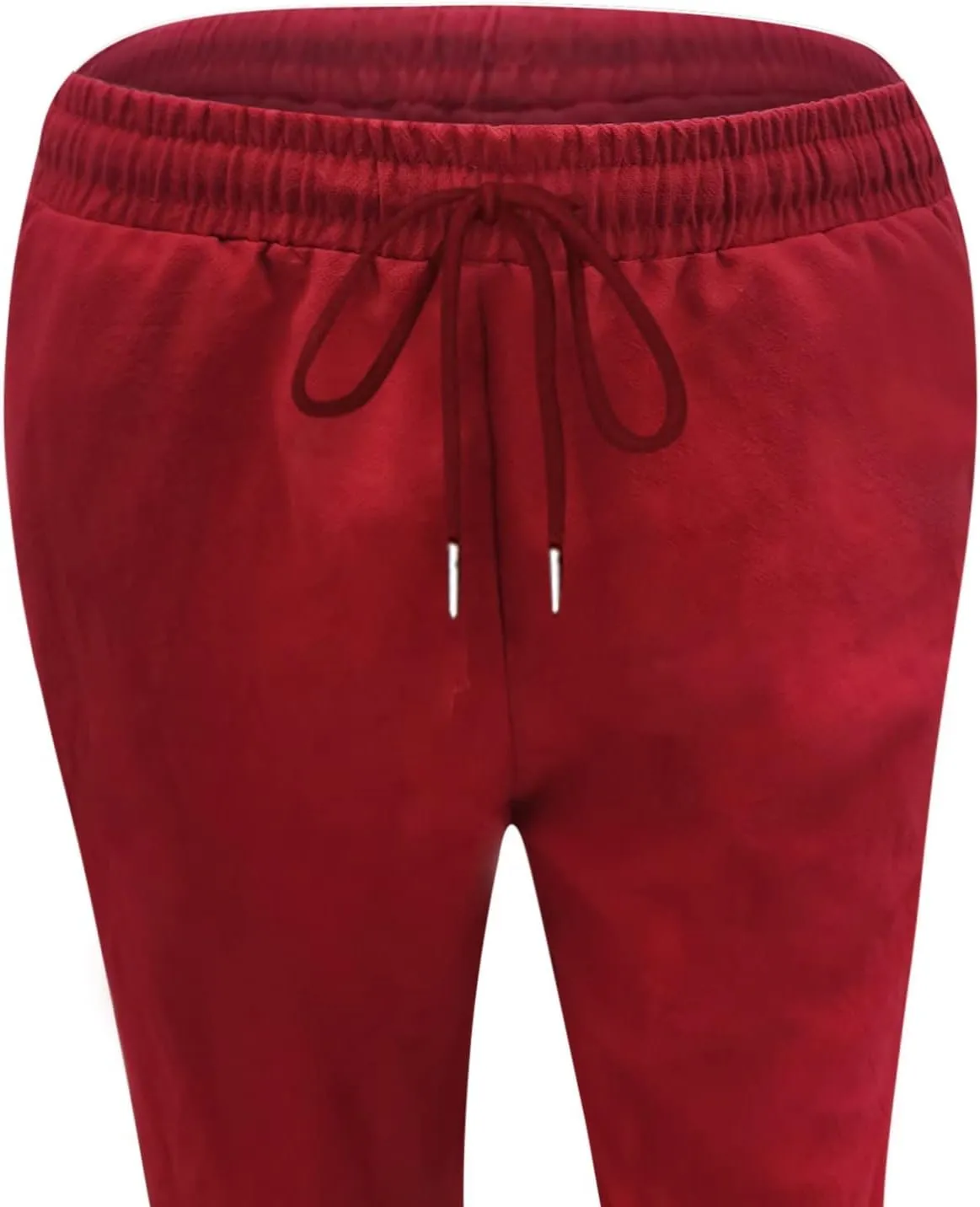 fartey Linen Pants Women Summer Casual Straight Leg Pants Drawstring Elastic High Waist Loose Comfy Trousers with Pockets