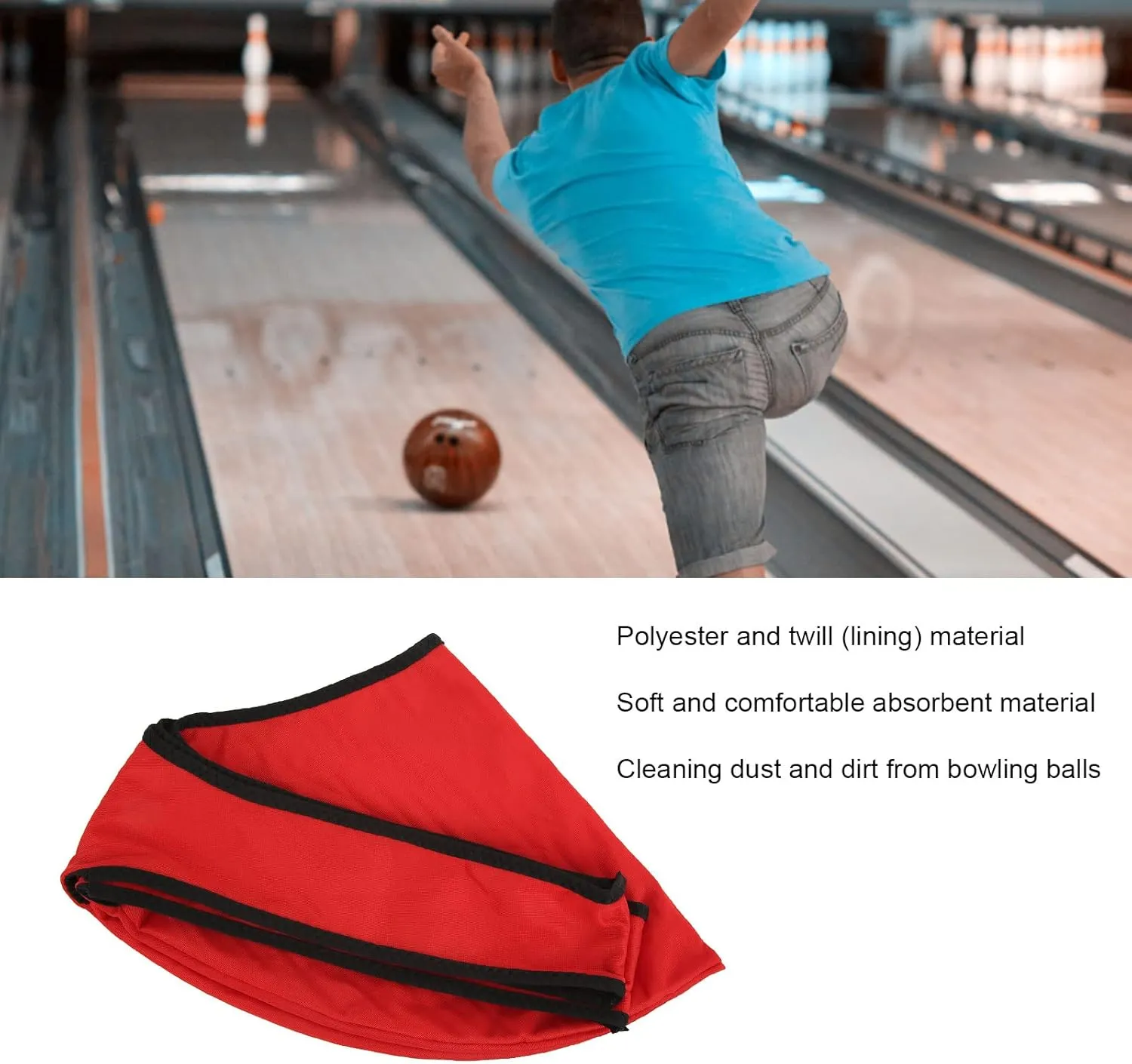 FLEXMAN Bowling Seesaw Bag, 60cm Length Twill Lining Portable Bowling Ball Sling with a Handle, Hand Carry Bowling Seesaw Bag for Storage Bowling Ball