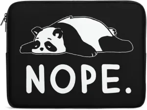 Funny Lazy Panda Personalized Laptop Bag Business Casual Laptop Case Slim Computer Bag Briefcase