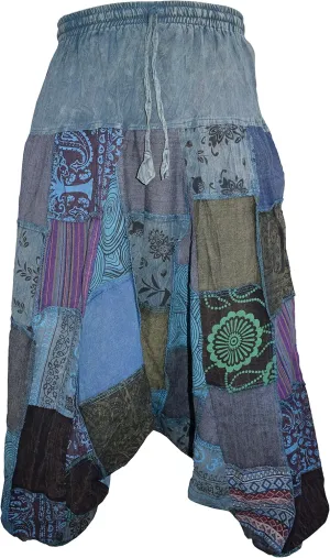 Gheri Mens Patchwork Stone Washed Yoga Bohemian Baggy Printed Harem Pants