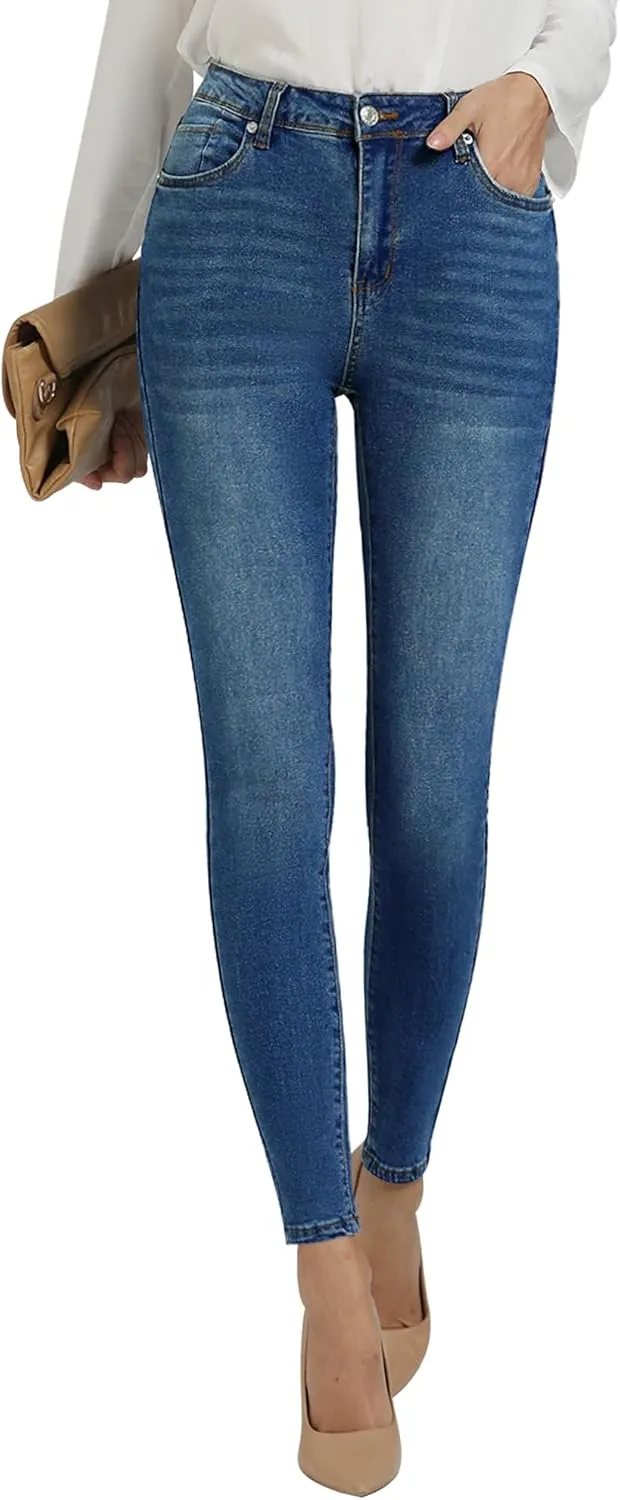 GRAPENT Skinny Jeans for Women High Waist Stretchy Classic High Rise Slimming Jeggings Denim Trousers Pants