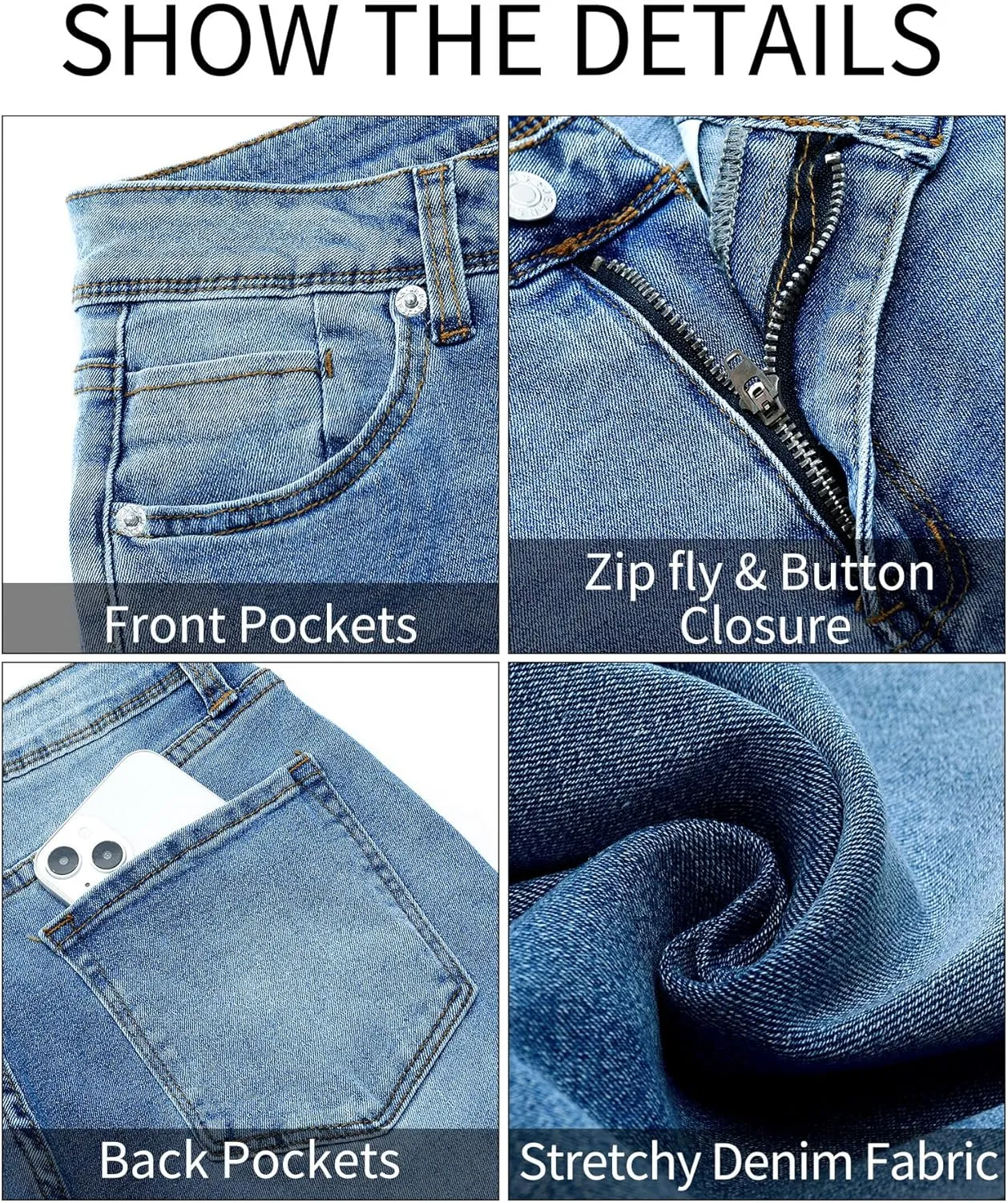 GRAPENT Skinny Jeans for Women High Waist Stretchy Classic High Rise Slimming Jeggings Denim Trousers Pants