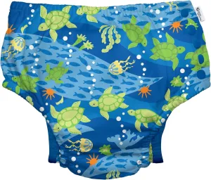 green sprouts Snap Reusable Absorbent Swimsuit Diaper, Light Pink Pinstripe, 24 Month