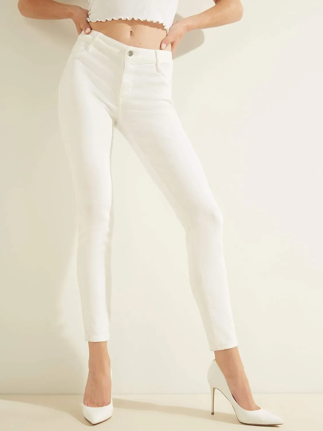 GUESS Women's Mid-Rise Stretch Skinny Jeans