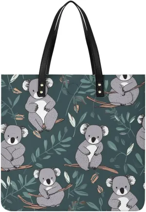 Handbags for WomenLovely KoalaTrendy Vegan Leather Hobo Handbags,Women's Soft Bucket Bag For Women - Ladies Handbags For Work, Travel, Casual Use,Birthday Gifts