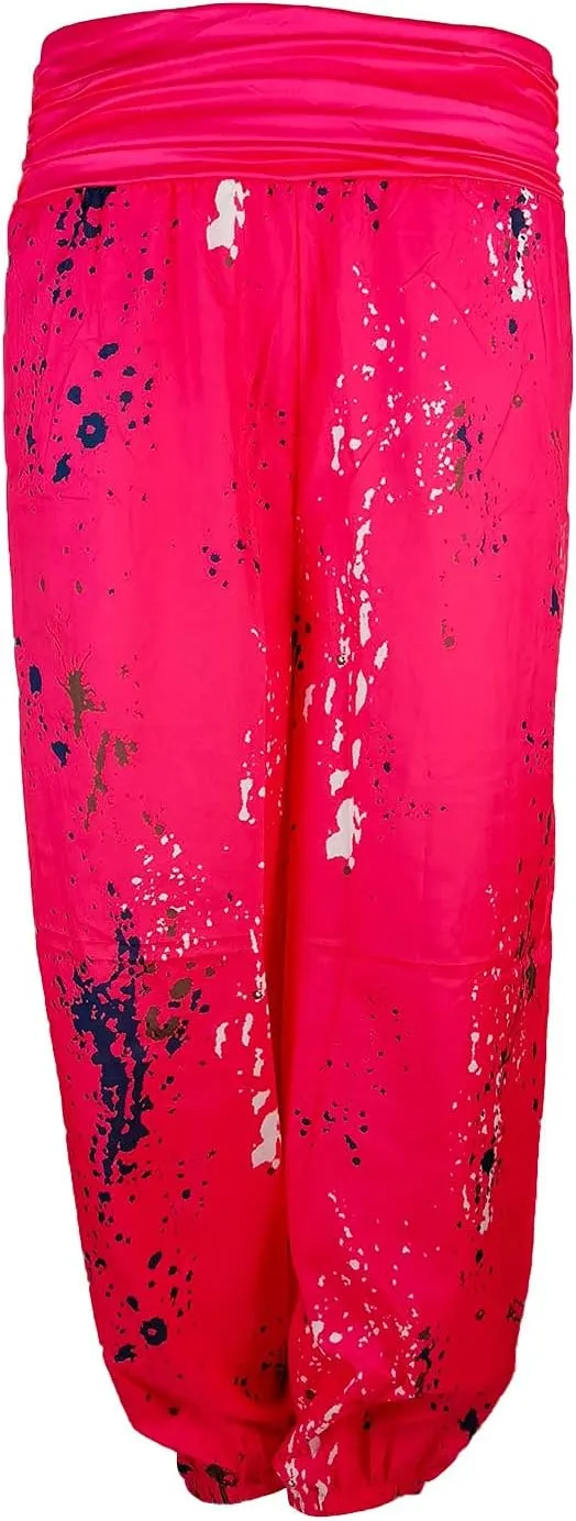 Harem Pants Women High Waist Bohemian Yoga Joggers with Pockets Floral Hippie Clothes Baggy Pants Boho Clothing