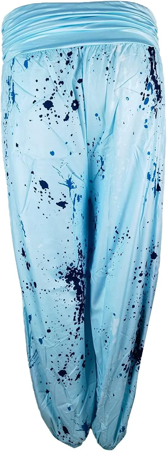 Harem Pants Women High Waist Bohemian Yoga Joggers with Pockets Floral Hippie Clothes Baggy Pants Boho Clothing