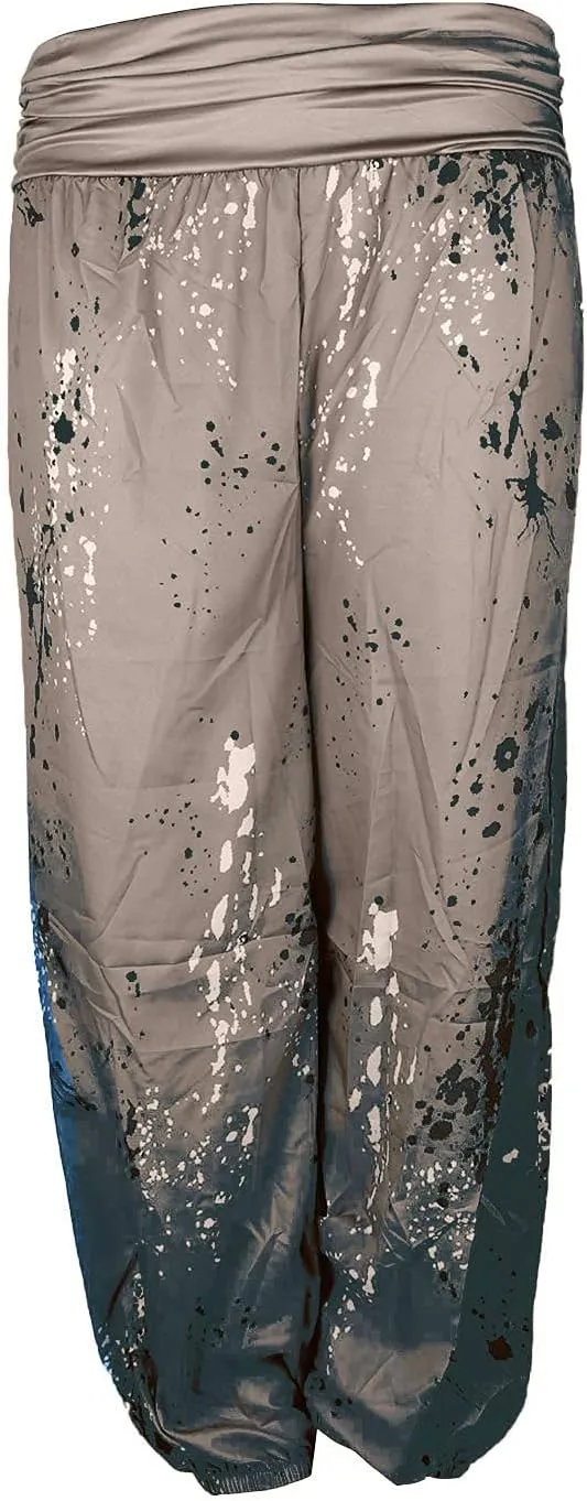Harem Pants Women High Waist Bohemian Yoga Joggers with Pockets Floral Hippie Clothes Baggy Pants Boho Clothing