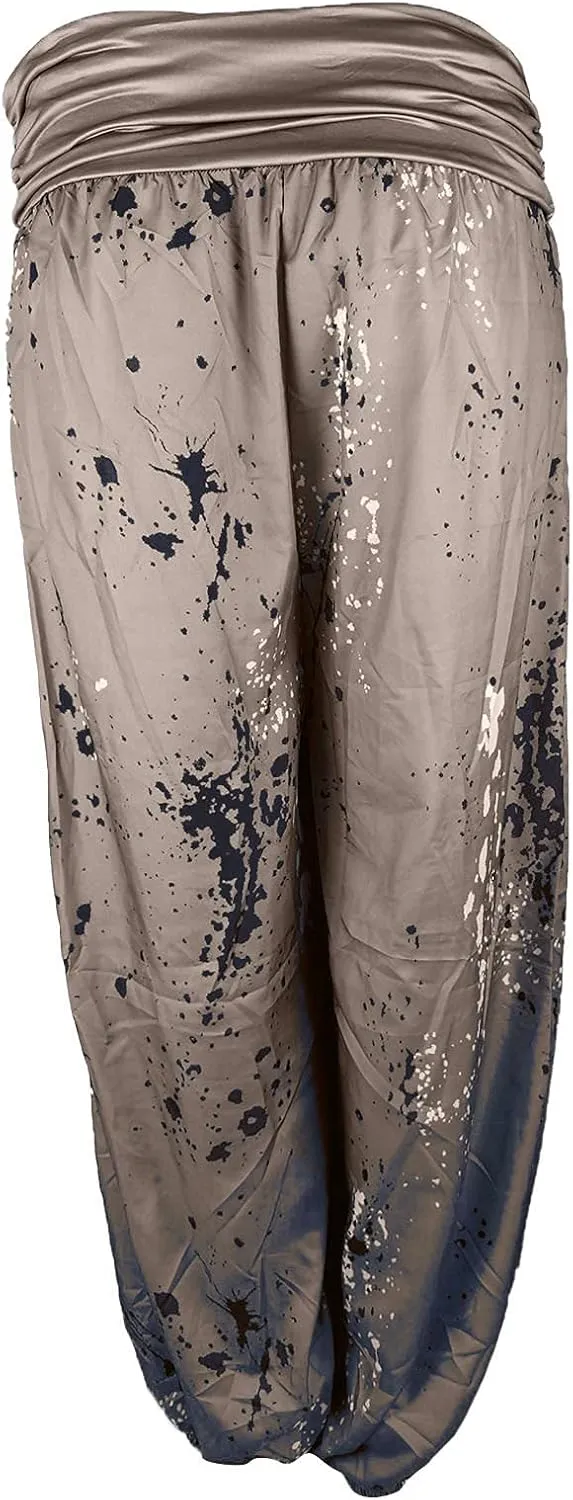 Harem Pants Women High Waist Bohemian Yoga Joggers with Pockets Floral Hippie Clothes Baggy Pants Boho Clothing