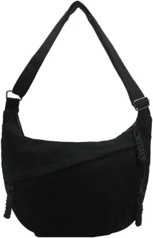 Hobo Bag Women's Crescent Large Capacity Shoulder Bag Vintage Nylon Canvas Crossbody Bag Lazy Nylon Dumpling Bag Purse