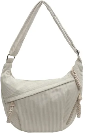 Hobo Bag Women's Crescent Large Capacity Shoulder Bag Vintage Nylon Canvas Crossbody Bag Lazy Nylon Dumpling Bag Purse