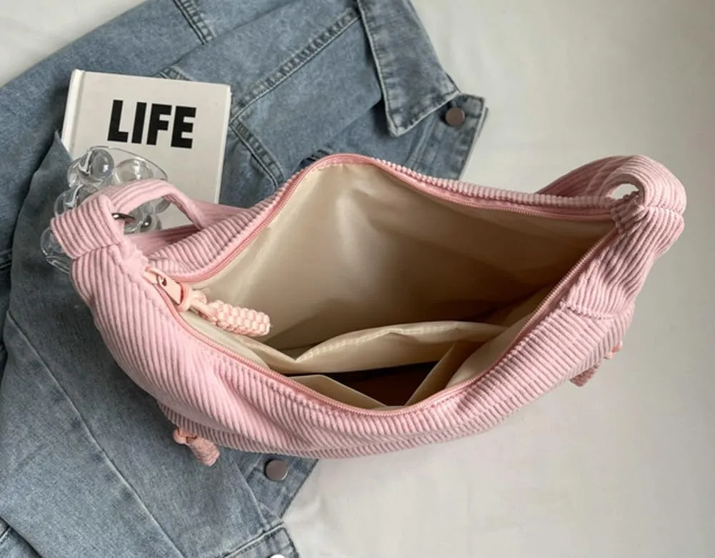 Hobo Bag Women's Crescent Large Capacity Shoulder Bag Vintage Nylon Canvas Crossbody Bag Lazy Nylon Dumpling Bag Purse