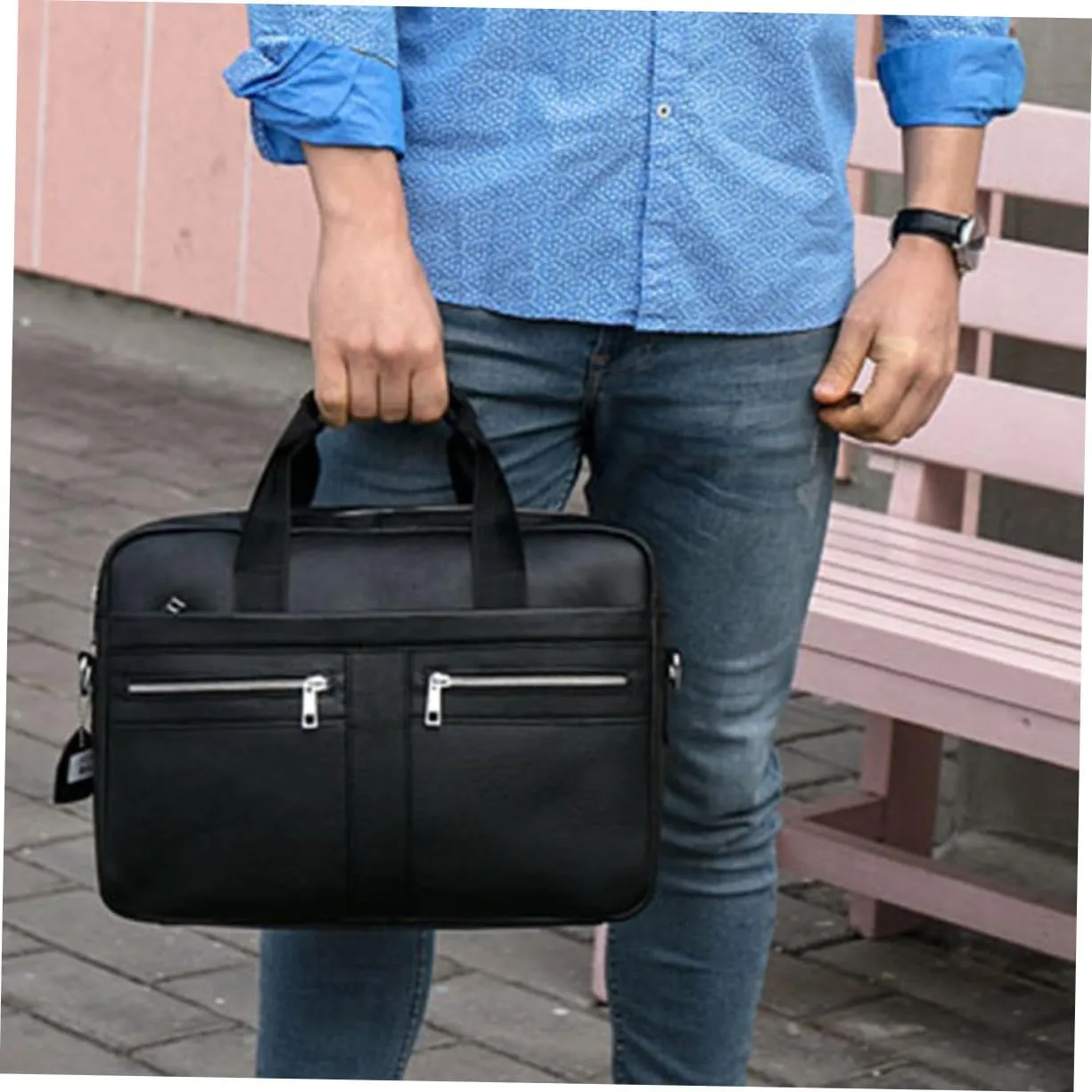 HOMSFOU 2 Pcs Man One Shoulder Men's Bag