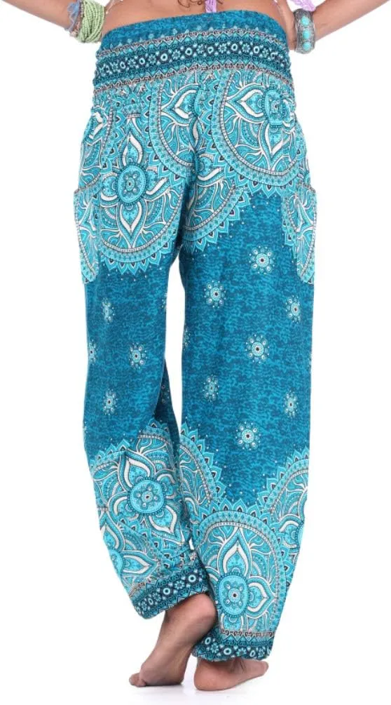 Honeystore Women's Boho Harem Yoga Pants Hippie Tapered Loose Beach Trousers