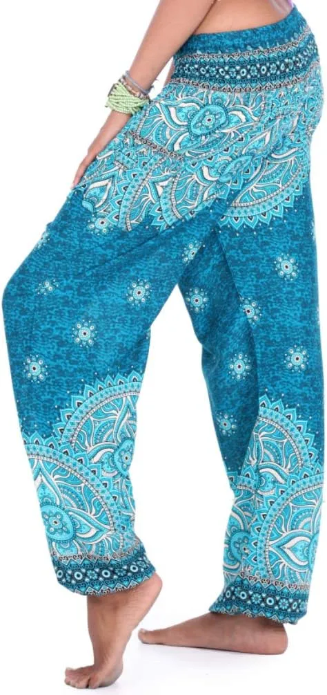 Honeystore Women's Boho Harem Yoga Pants Hippie Tapered Loose Beach Trousers