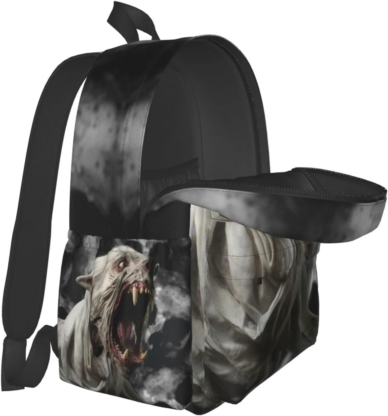 Horror White Animal Unisex Backpack Daypack With Adjustable Padded Straps Big Capacity Travel Laptop Backpacks