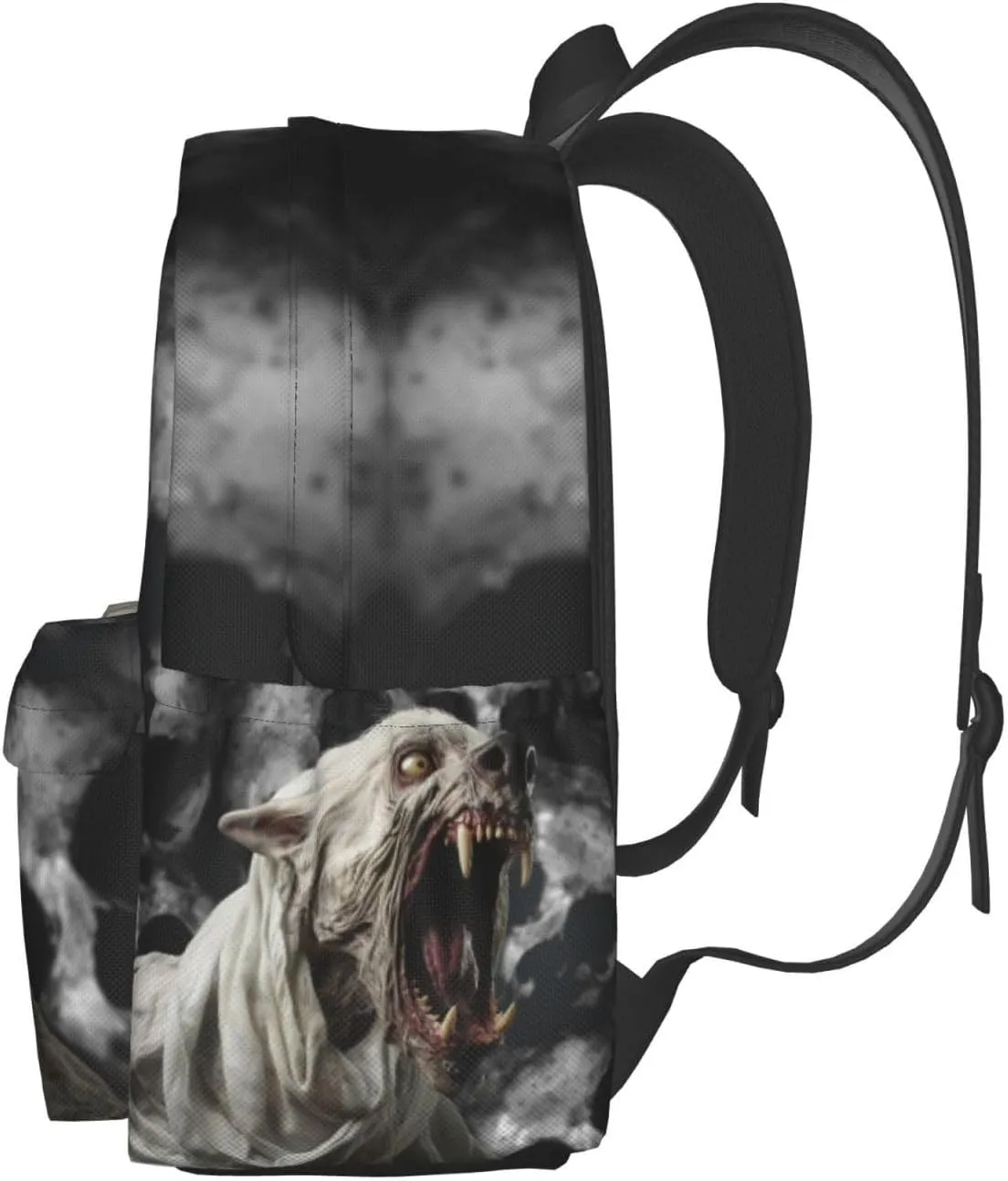 Horror White Animal Unisex Backpack Daypack With Adjustable Padded Straps Big Capacity Travel Laptop Backpacks