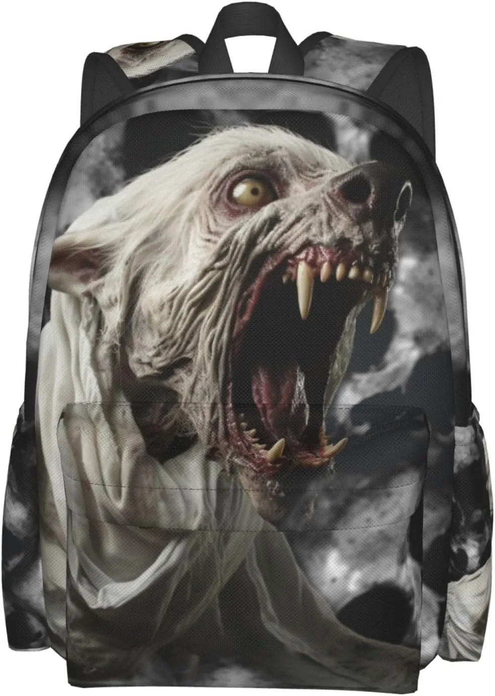 Horror White Animal Unisex Backpack Daypack With Adjustable Padded Straps Big Capacity Travel Laptop Backpacks