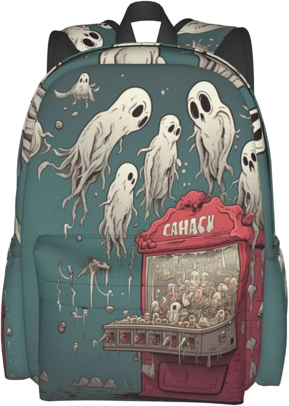 Horror White Unisex Backpack Daypack With Adjustable Padded Straps Big Capacity Travel Laptop Backpacks