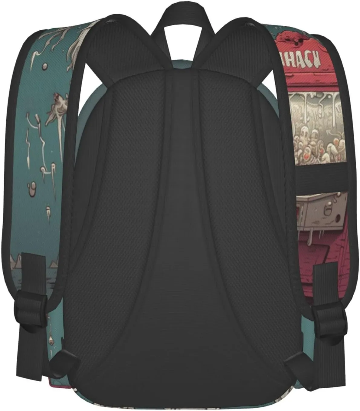 Horror White Unisex Backpack Daypack With Adjustable Padded Straps Big Capacity Travel Laptop Backpacks