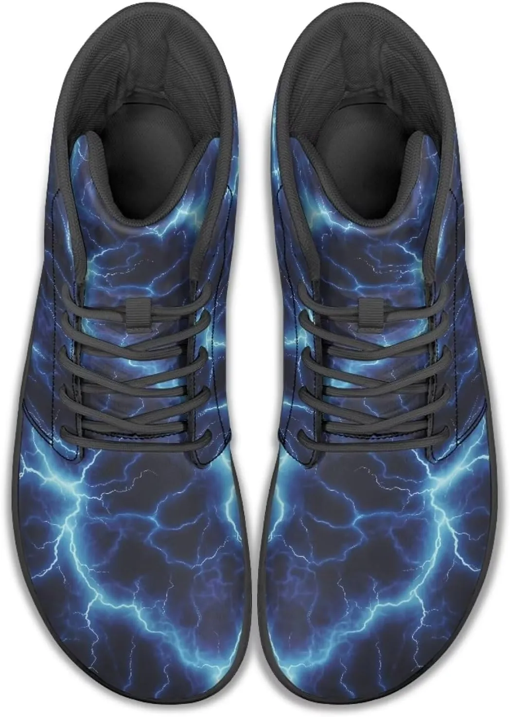 Howilath Marble Print High Top Sneakers for Men Wide Toe Barefoot Shoes Waterproof Running Cross Training Shoe