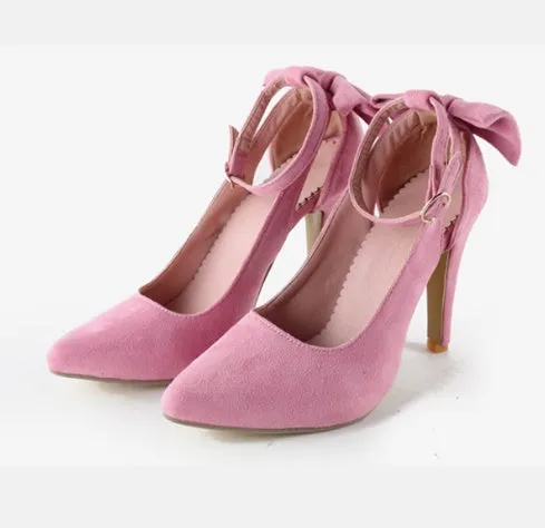 Isabelle - Damen High Heels mit Schleife und Knchelriemen
