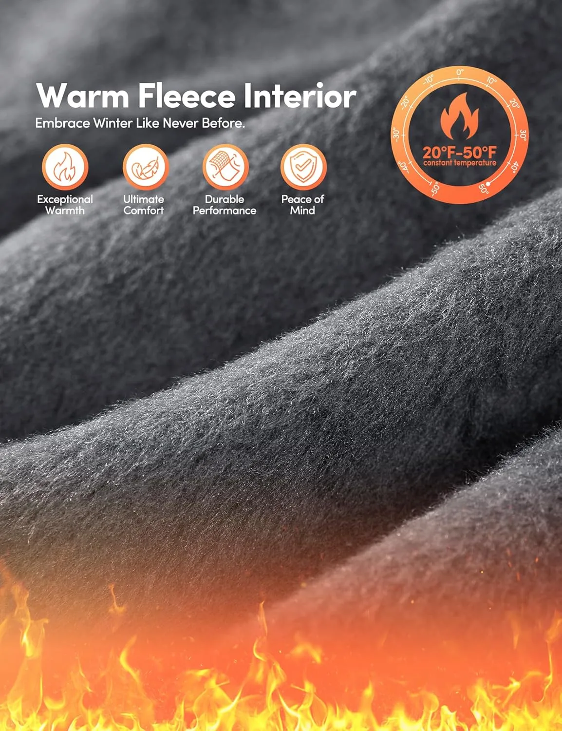 IUGA Fleece Cargo Sweatpants for Women Wide Leg Cargo Pants High Waisted Sweats Pants with Pockets Baggy Joggers Pants