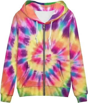 JEOCODY Novelty Full Zip Hoodie Athletic Slim Fit Long Sleeve Sweatshirt for Women