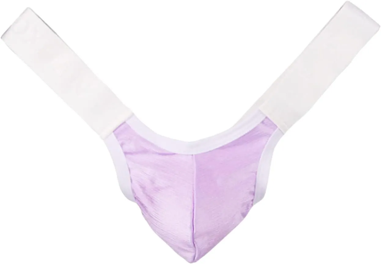 JEShifangjiusu Men'S Sexy T-Back Jockstrap Panties Ice Silk Briefs Low Waist G-String Seductive Thong Bulge Pouch Underpants