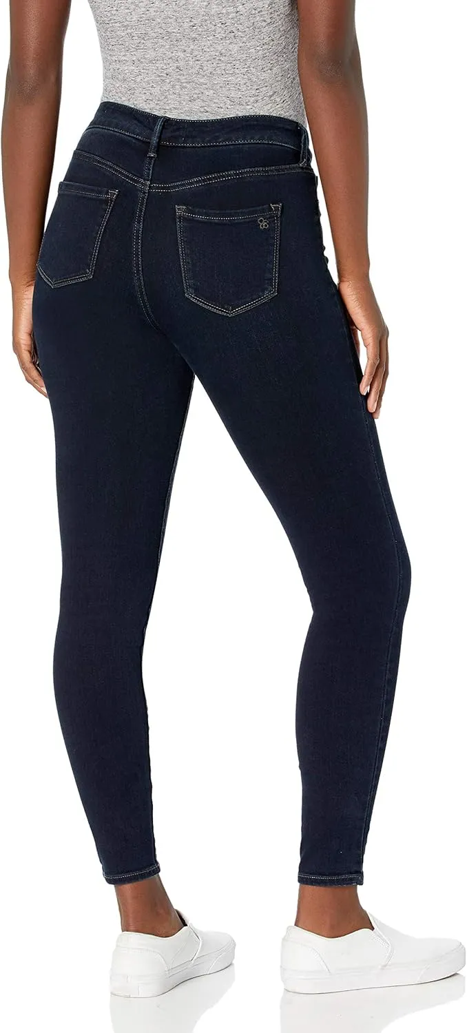Jessica Simpson Womens Plus Kiss Me Mid-Rise Distressed Skinny Jeans