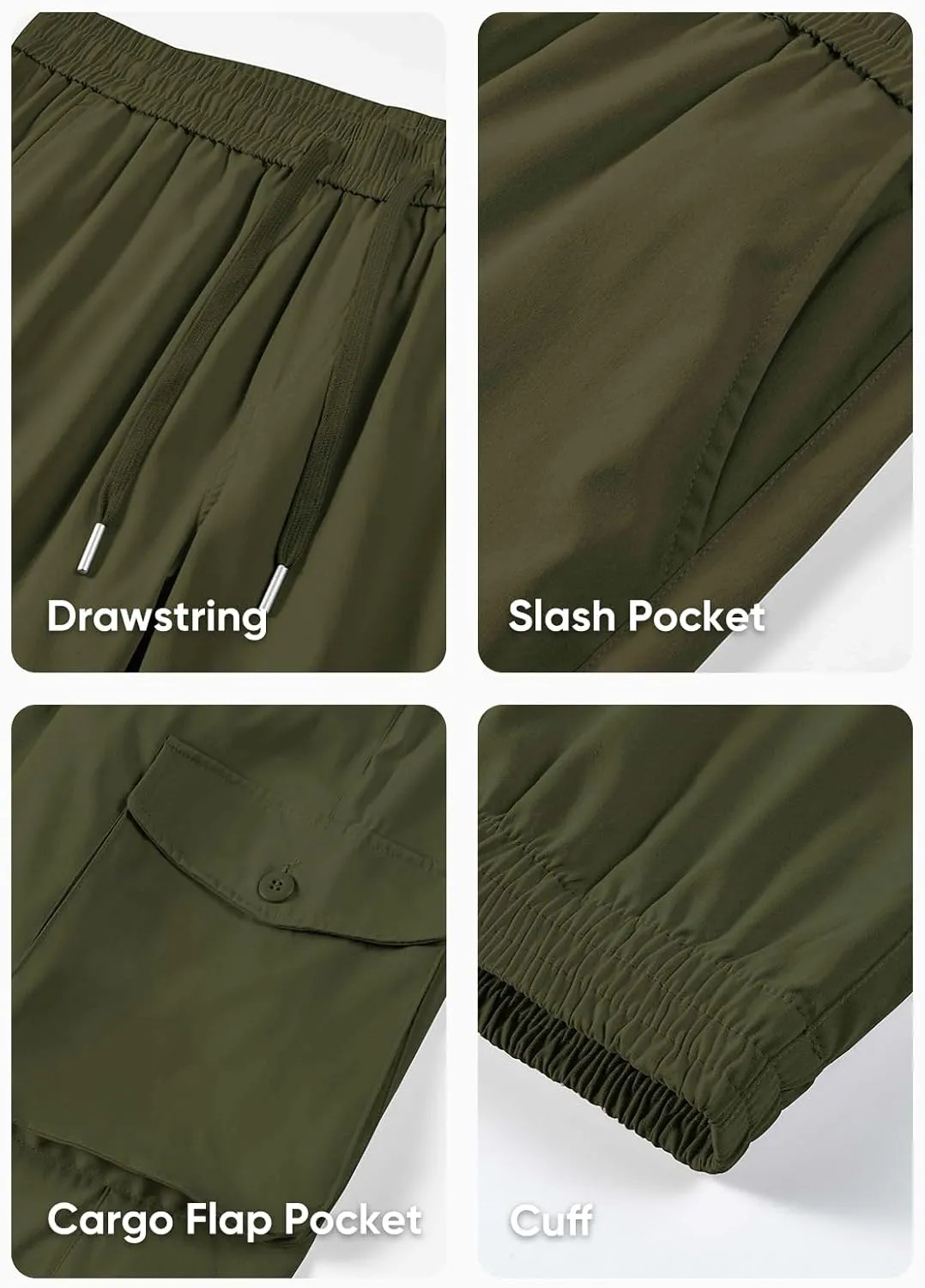JMIERR Men's Casual Cargo Joggers Pants Stretch Elastic Waist Drawstring Tapered Sweatpants with Pockets