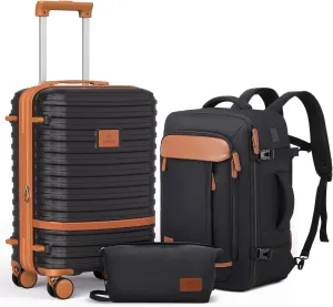 Joyway Expandable Carry on Luggage Sets Airline Approved, Lightweight Hard Shell 20 Inch Carry-on Suitcase with Spinner Wheels