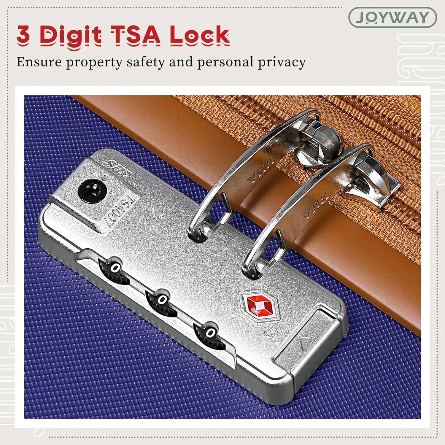 Joyway Expandable Luggage Sets 5 Piece, Lightweight Hard Shell Travel Suitcase Set with Spinner Wheels and TSA Lock