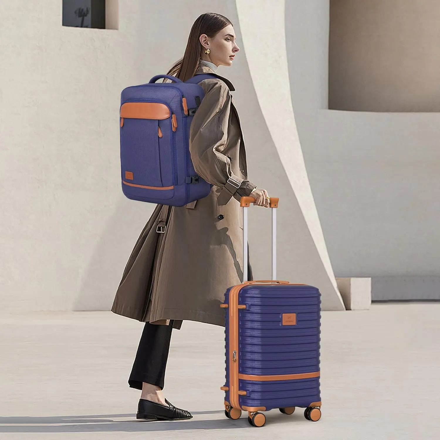 Joyway Expandable Luggage Sets 5 Piece, Lightweight Hard Shell Travel Suitcase Set with Spinner Wheels and TSA Lock
