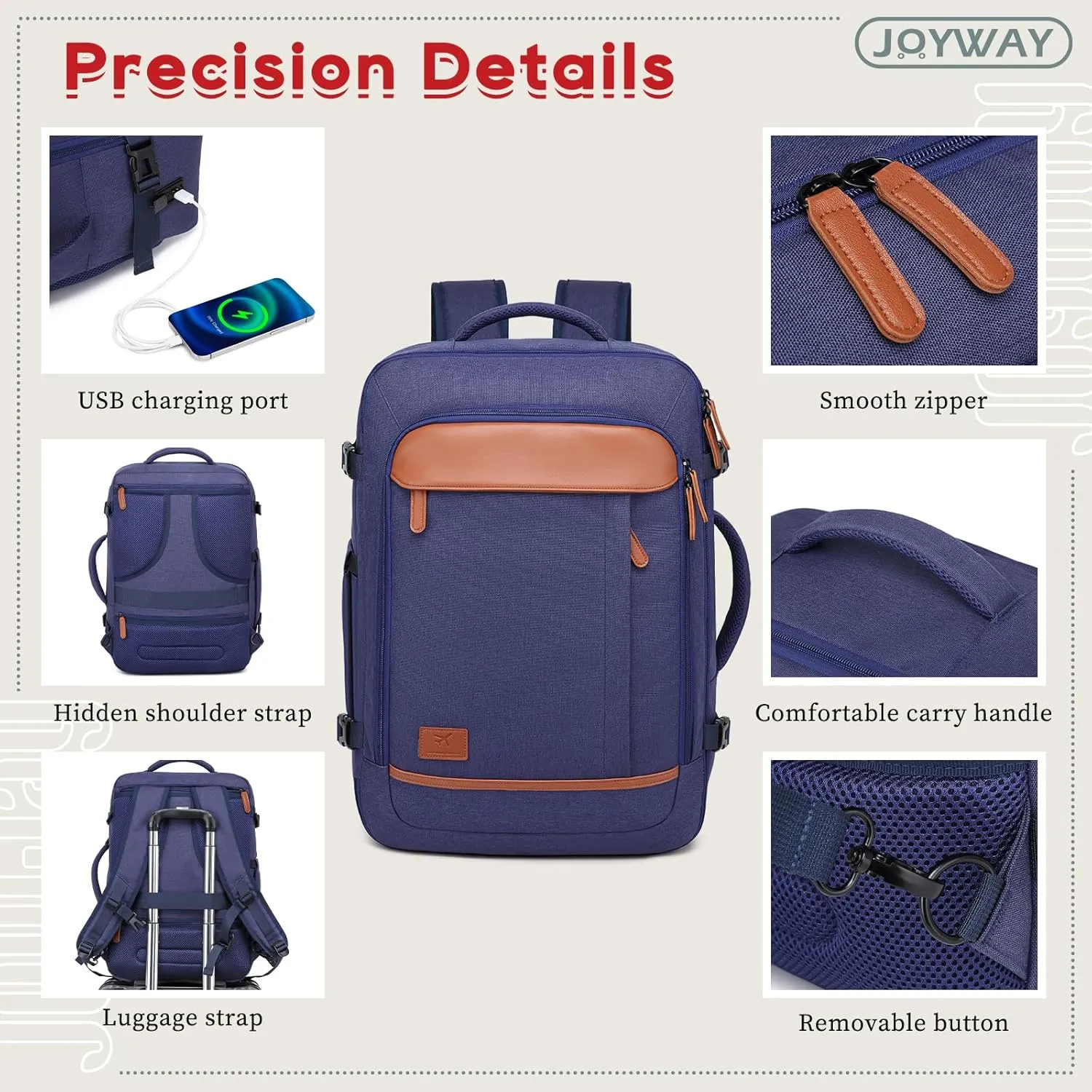 Joyway Expandable Luggage Sets 5 Piece, Lightweight Hard Shell Travel Suitcase Set with Spinner Wheels and TSA Lock