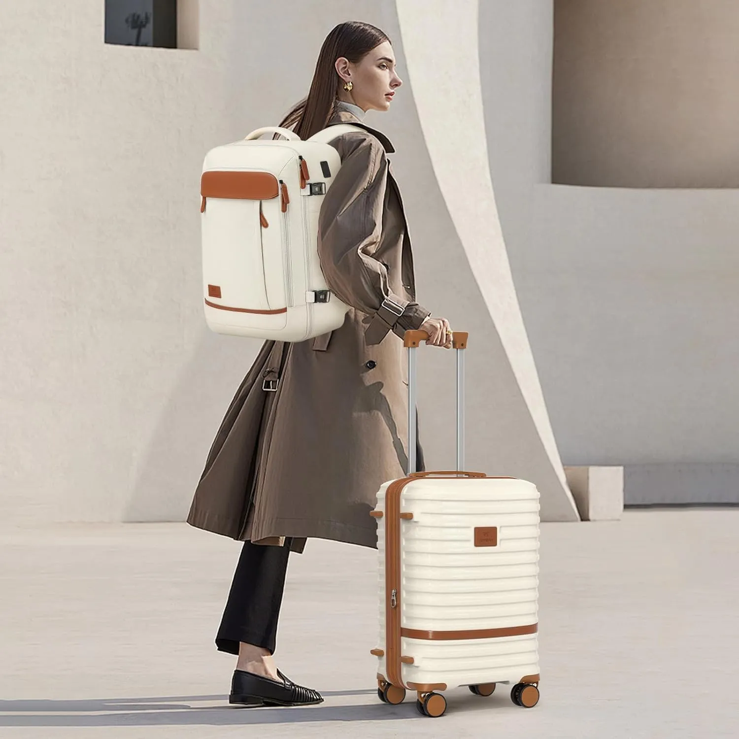 Joyway Expandable Luggage Sets 5 Piece, Lightweight Hard Shell Travel Suitcase Set with Spinner Wheels and TSA Lock