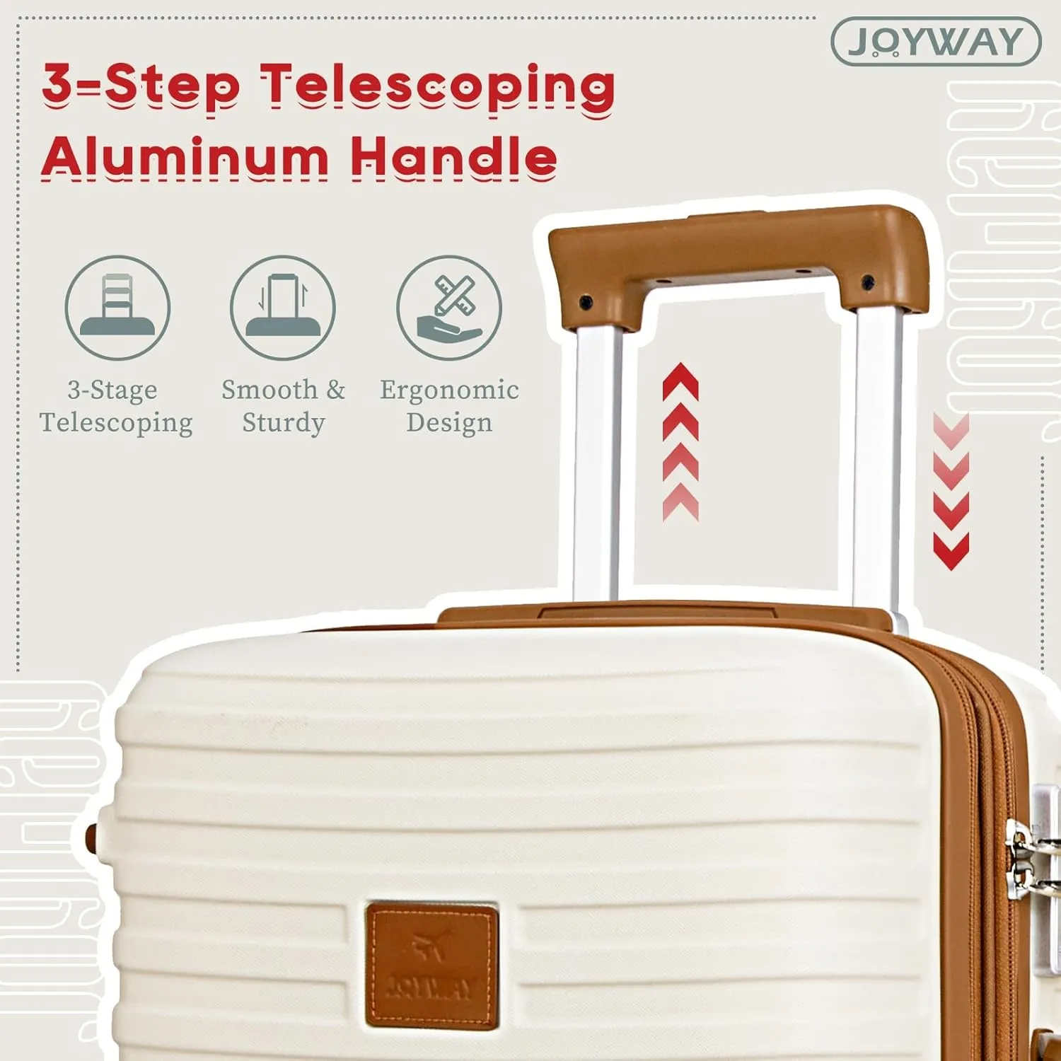 Joyway Expandable Luggage Sets 5 Piece, Lightweight Hard Shell Travel Suitcase Set with Spinner Wheels and TSA Lock