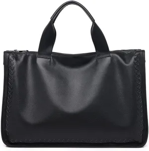 JSEIAJB Men's Bag Business Shoulder Men's Handbag Computer Bag Briefcase Woven Crossbody Bag Men's Leather Bag