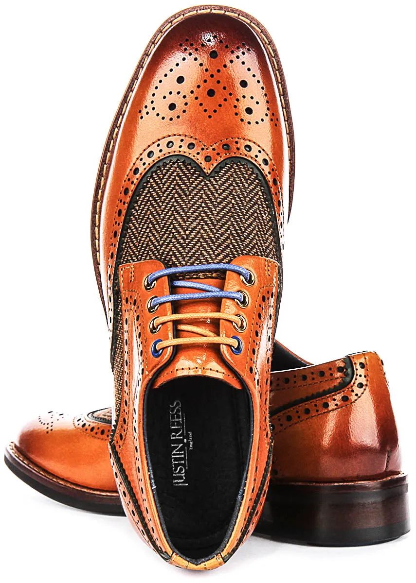 Justinreess England Simona In Brown Tweed Mix For Women