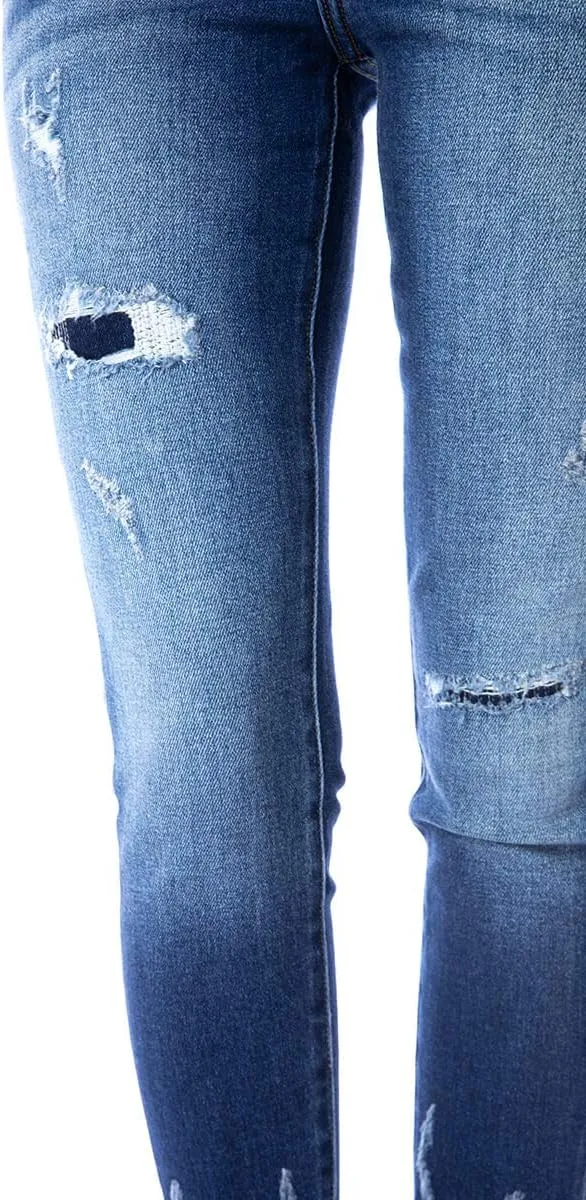 Kan Can Women's High Rise Ankle Skinny Jeans