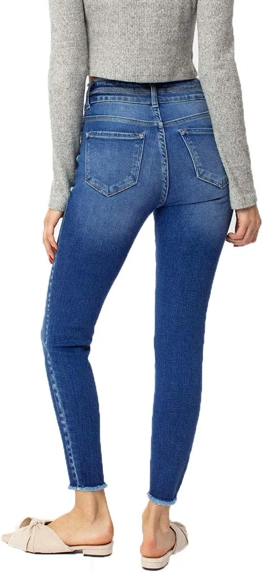 Kancan Women's High Rise Ankle Skinny Jeans - KC7317