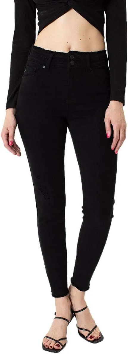 Kancan Women's High Rise Ankle Skinny Jeans - KC7317