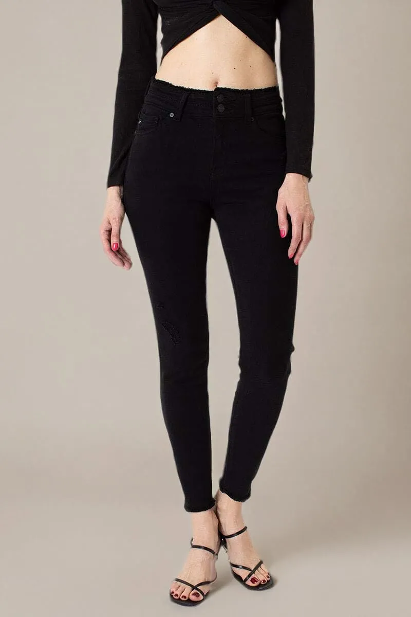 Kancan Women's High Rise Ankle Skinny Jeans - KC7317