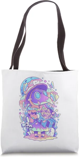 Kawaii Pastel Goth Cute and Creepy Plague Doctor Tote Bag