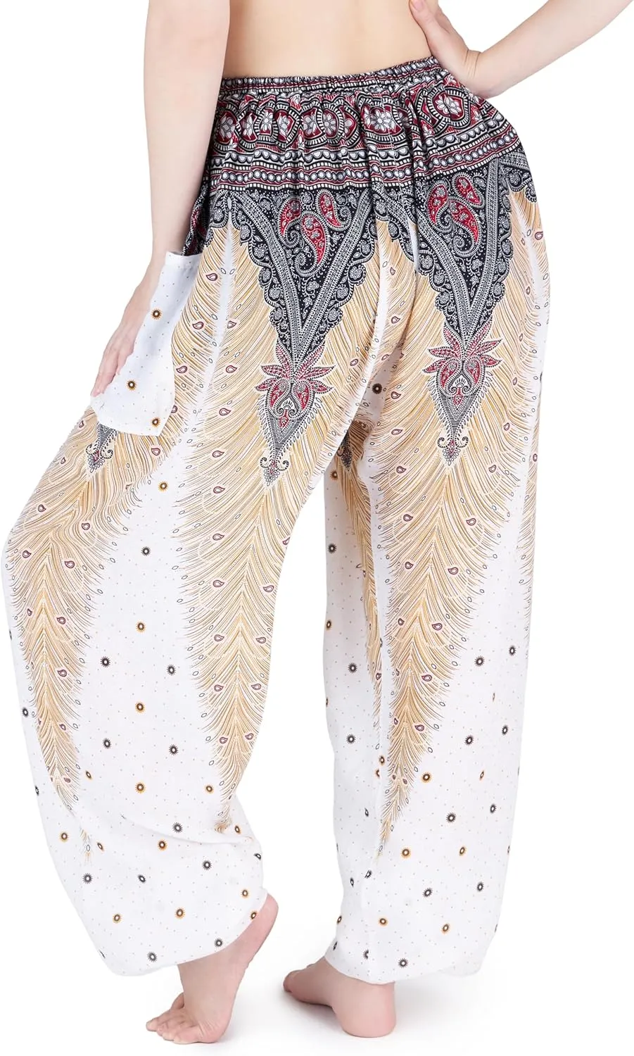 Lannaclothesdesign Women's Elephant Hippie Boho Yoga Harem Pants