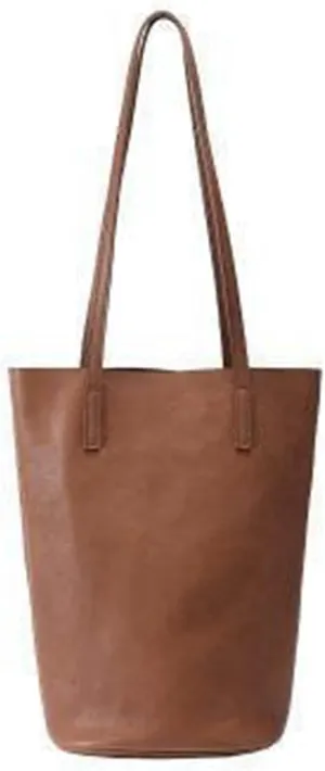 Lazy bucket bag, women's genuine leather shoulder bag, retro minimalist soft leather commuting large capacity