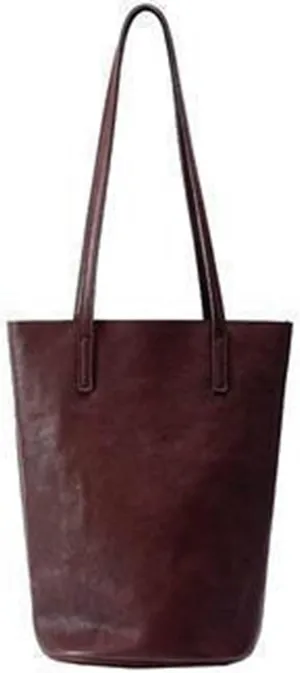 Lazy bucket bag, women's genuine leather shoulder bag, retro minimalist soft leather commuting large capacity