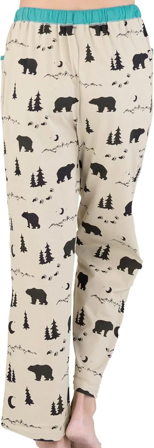 Lazy One Pajamas for Women, Cute Garden and Bear Pajama Pants and Top Separates